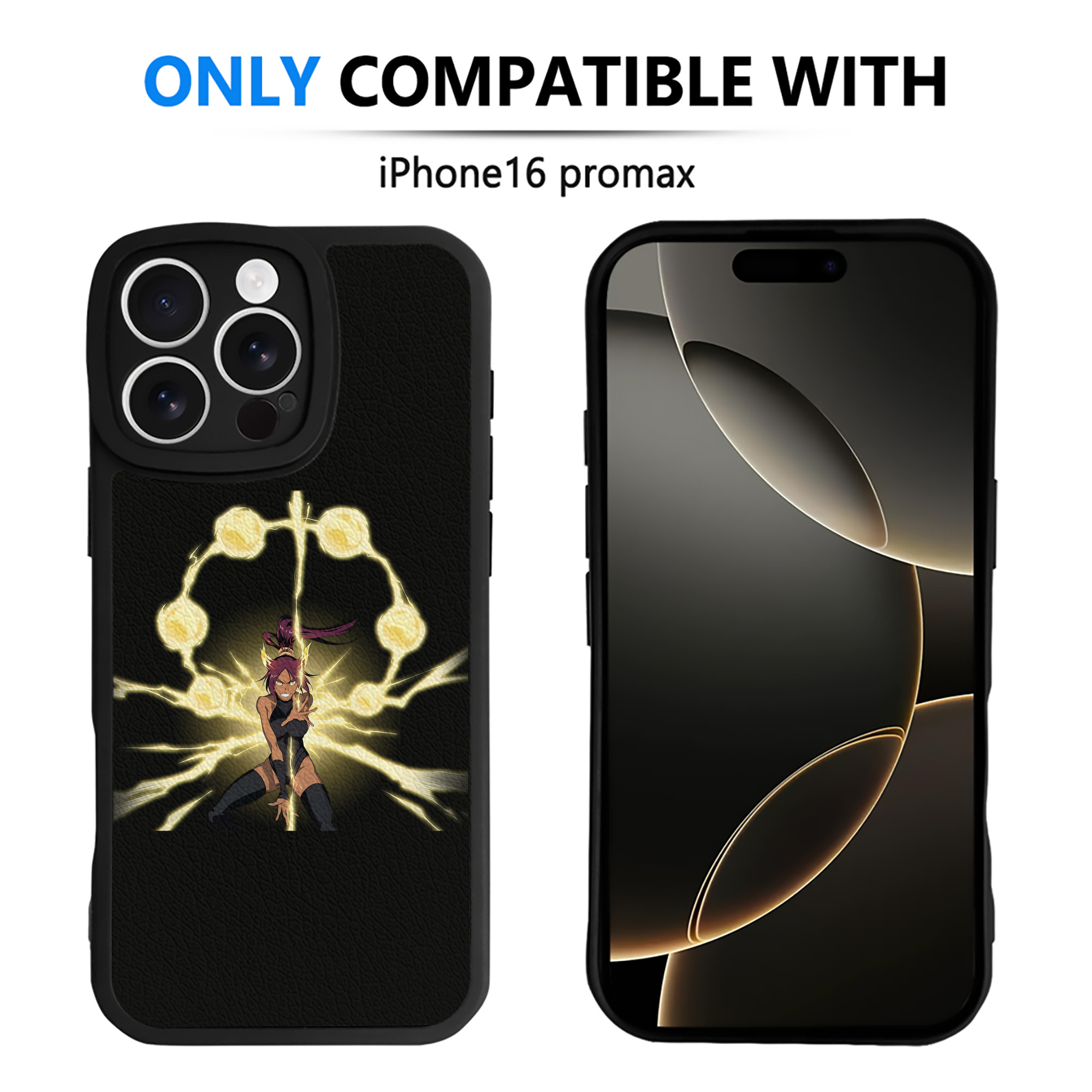 （画像用） ブリーチ 四楓院 夜一（しほういん よるいち） BLEACH Shihouin Yoruichi 【iPhone 16シリーズ対応】シリコンスマホケース（レザー調） 材質：シリコン